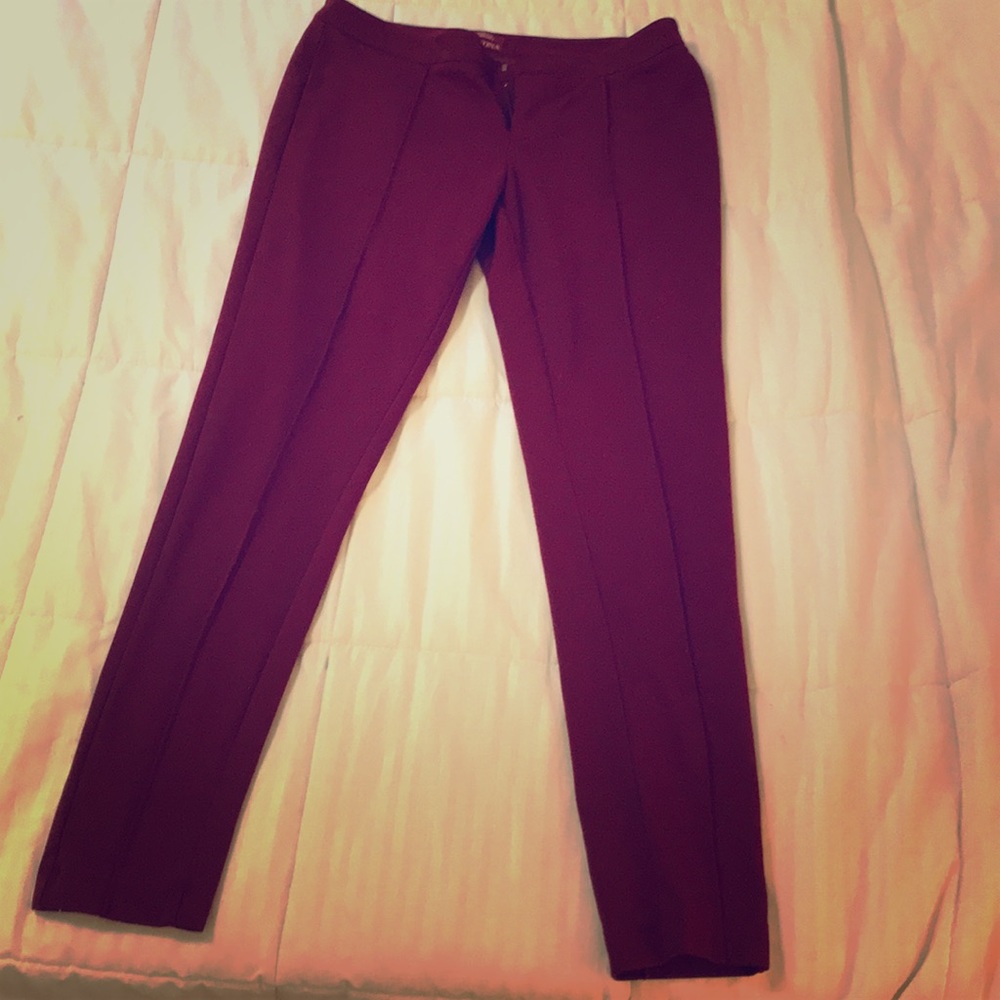 Maroon Skinny Pant